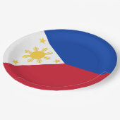 Filippijnse vlag papieren bordje (Gekanteld)