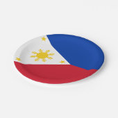 Filippijnse vlag papieren bordje (Gekanteld)