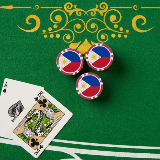 Filippijnse vlag poker chips (Pokertafel (Stack))