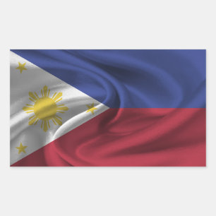 Filippijnse vlag rechthoekige sticker