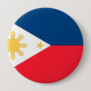Filippijnse vlag ronde button 4,0 cm