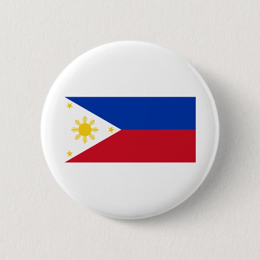Filippijnse vlag ronde button 5,7 cm (Voorkant)