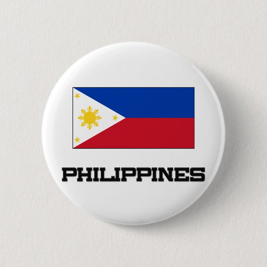 Filippijnse vlag ronde button 5,7 cm (Voorkant)