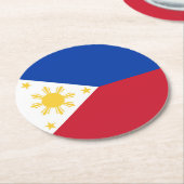 Filippijnse vlag ronde kartonnen onderzetter (Gebogen)
