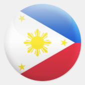 Filippijnse vlag ronde sticker (Voorkant)