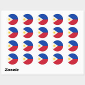 Filippijnse vlag ronde sticker (Vel)
