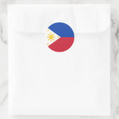 Filippijnse vlag ronde sticker (Tas)