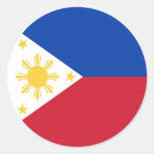 Filippijnse vlag ronde sticker (Voorkant)
