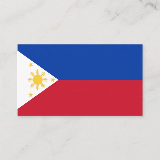 Filippijnse vlag visitekaartje (Voorkant)