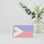 Filippijnse vlag visitekaartje (Staand voorkant)