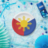 Filippijnse vlaggenelementen papieren bordje (Feest)