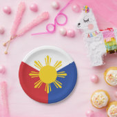 Filippijnse vlaggenelementen papieren bordje (Feest)