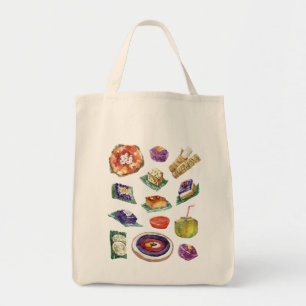 Filippijnse voedsellekkages in Waterverf Pinoy Tote Bag