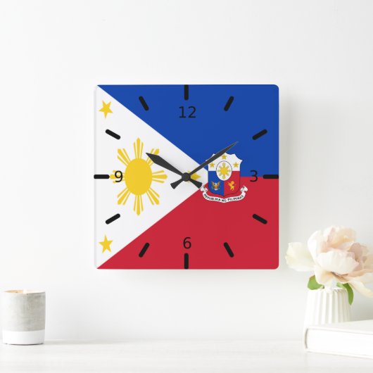 Filippijnse wapenschild vierkante klok (Huis)