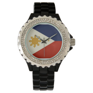 FILIPPINE FLAG polshorloges. Horloge