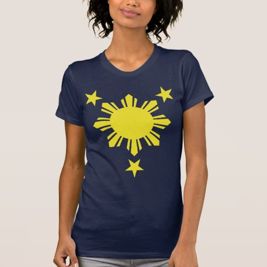 Filippino Basic Sun en sterren - Geel T-shirt (Voorkant)