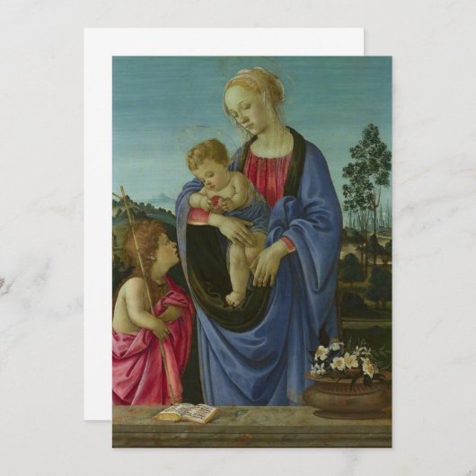 Filippino Lippi - De Maagd en het Kind met Saint Kaart (Voorkant / Achterkant)