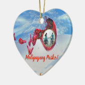 Filippino, Pasko, Beach, wijnglas, strand, esdoorn Keramisch Ornament (Links)