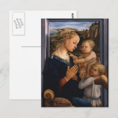 Filippo Lippi- Madonna en Child met twee Angels Briefkaart (Voorkant / Achterkant)