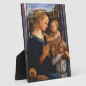 Filippo lippi-Madonna en kind met twee engelen Fotoplaat (Zijkant)