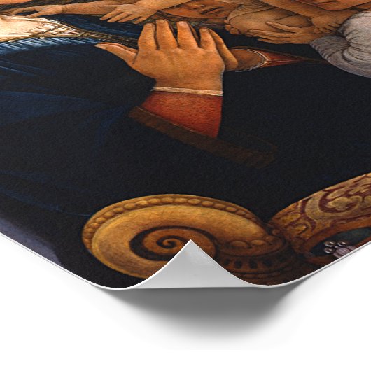 Filippo lippi-Madonna en kind met twee engelen Poster (Hoek)