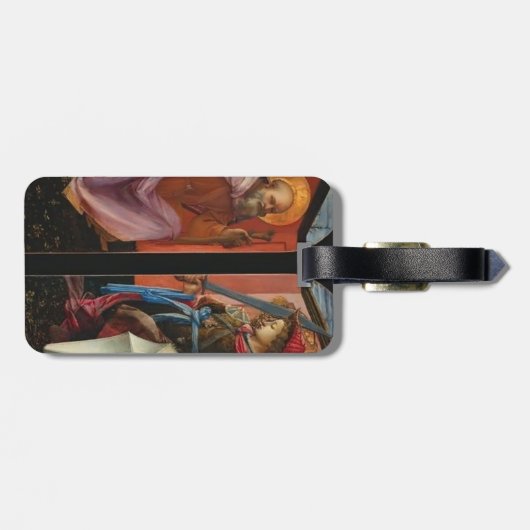 Filippo Lippi-Saint Anthony en Archangel Michael Bagagelabel (Achterkant horizontaal)