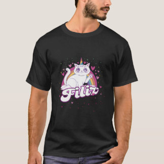 Filiz Aardige Naam Met Mooie Caticorn T-shirt