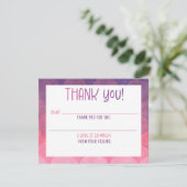 Fill-in Dank u Zeemeermin waterverf Opmerking Kaar Bedankkaart (Staand voorkant)