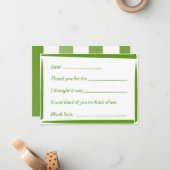 Fill-In-The-Blank "Handwritten" Thank You Notes Notitiekaartje (Voorkant / Achterkant in situ)