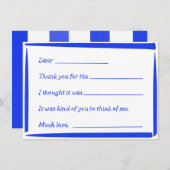 Fill-In-The-Blank "Handwritten" Thank You Notes Notitiekaartje (Voorkant / Achterkant)