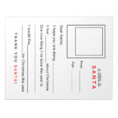 Fill in the Blank Letter to Santa Notitieblok (Voorkant)