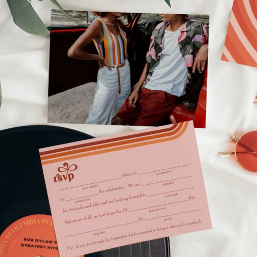 Fill-in-the-Blank met Song Request RSVP Enclosure Kaart