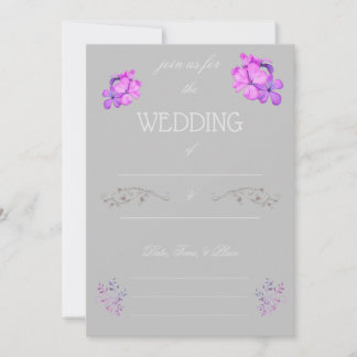 Fill in the Blank Wedding Invitation Kaart