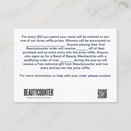 Fillable Pop-op nodigt uit Informatiekaartje (Achterkant)