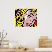 Fille avec le ruban de cheveux roy lichtenstein poster (Keuken)