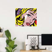 Fille avec le ruban de cheveux roy lichtenstein poster (Thuiskantoor)