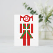 Fille Basque drapeau Euskadi Bayonne Briefkaart (Staand voorkant)