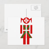 Fille Basque drapeau Euskadi Bayonne Briefkaart (Voorkant / Achterkant)