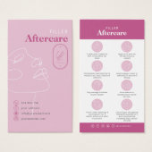 Filler Injections Aftercare Card Do Don't Visitekaartje (Voorkant /achterkant)