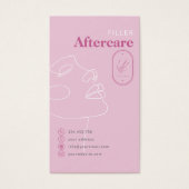 Filler Injections Aftercare Card Do Don't Visitekaartje (Voorkant)