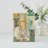 Fillette au Chapeau de Paille | Berthe Morisot Briefkaart (Staand voorkant)