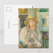 Fillette au Chapeau de Paille | Berthe Morisot Briefkaart (Voorkant / Achterkant)