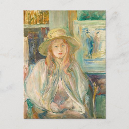Fillette au Chapeau de Paille | Berthe Morisot Briefkaart (Voorkant)