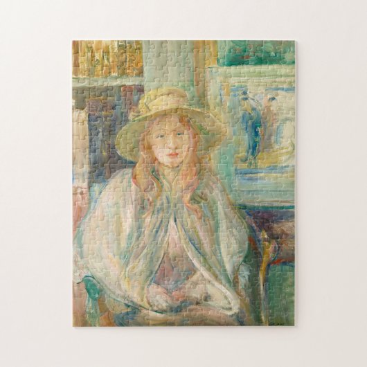 Fillette au Chapeau de Paille | Berthe Morisot Legpuzzel (Verticaal)