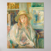 Fillette au Chapeau de Paille | Berthe Morisot Poster (Voorkant)