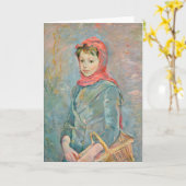Fillette Portant un Panier | Berthe Morisot Kaart (Gele Bloem)
