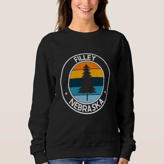 Filley Nebraska NE USA City Pride Retro Sunset Trui (Voorkant)