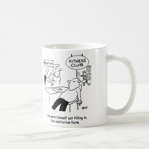 Filling in Fitness Club Form wekt de aanvrager Koffiemok