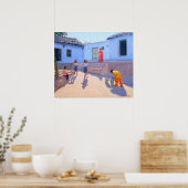 Filling Water Buckets Rajasthan India Poster (Keuken)