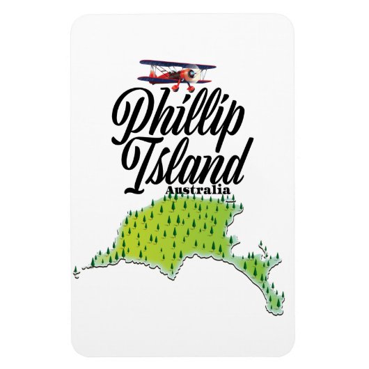 Fillip Island Australia map Magneet (Verticaal)